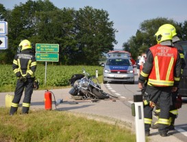 Verkehrsunfall mit Motorrad